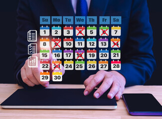 Businessman Using Smartphone for Daily Schedule Management