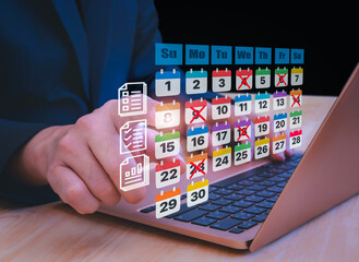 Businessman Using Smartphone for Daily Schedule Management