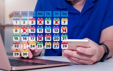 Businessman Using Smartphone for Daily Schedule Management