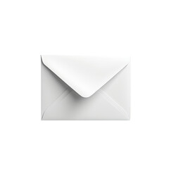 Plain white envelope on a stark black background, tightly cropped and centered