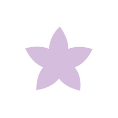 Soft lavender star vector illustration scalable graphic icon for design and web applications