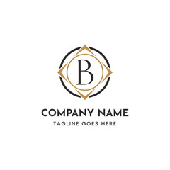 Elegant monogram letter b logo design vector scalable company branding identity icon