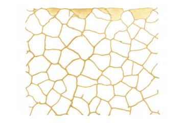 Golden kintsugi cracks repairing broken surface abstract background