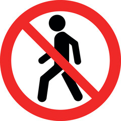 Walking Prohibition sign