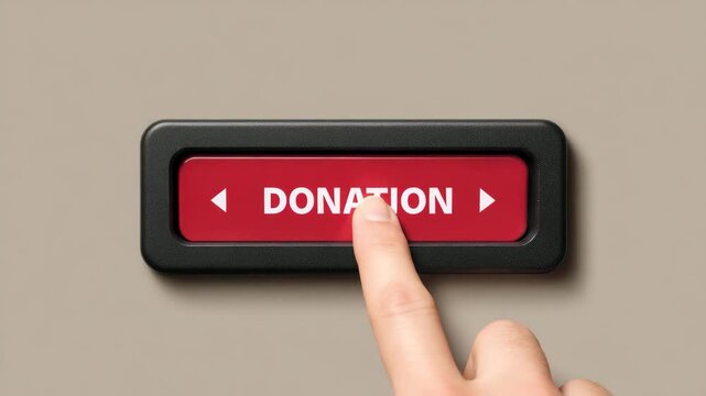 donation button for fundraising campaigns and initiatives animation