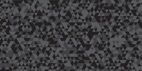 Abstract dark black cubic metallic wall cube texture. seamless low polygon vector cube pattern wallpaper grid background.   © MOHART PARK