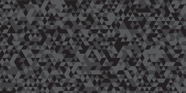Abstract dark black cubic metallic wall cube texture. seamless low polygon vector cube pattern wallpaper grid background.	
