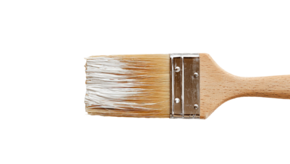 Paintbrush with white paint