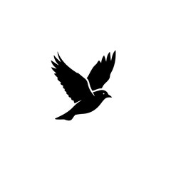 Winged Icon Soaring Avian Silhouette Design concept vector graphic, representing flight