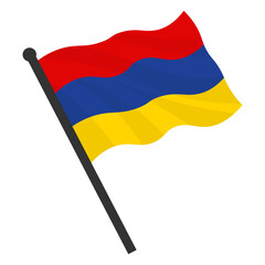 Vector realistic illustration of Armenia flags on a transparent background
