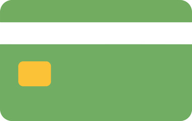 Modern green credit card design with chip symbol for secure transactions and finance