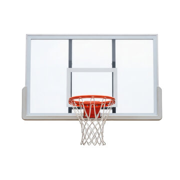 High-quality basketball hoop and backboard for sports enthusiasts, perfect for game day and practice isolated on transparent background
