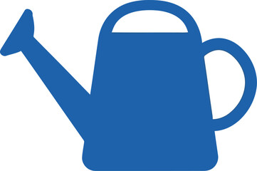 Simple blue watering can icon for gardening and home maintenance tasks