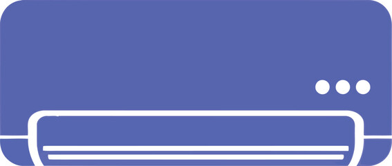 Modern blue wall-mounted air conditioner unit design for home comfort and climate control