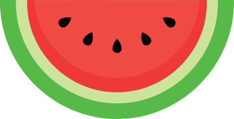 Refreshing slice of juicy watermelon perfect for summer designs and food related projects