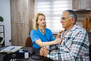 Healthcare checkup in a cozy clinic setting