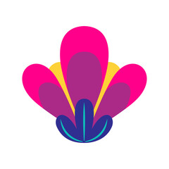 Mexican traditional flower. Ethnic embroidery decoration. Ornate folk graphic, wallpaper element. Festive mexican floral motif. Vector illustration