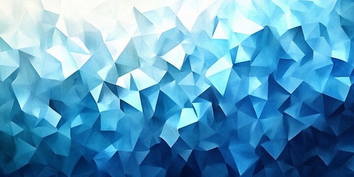Elegant Polygonal Gradient Blue Backdrop Design with Modern Geometric Icy Blue Surface Texture