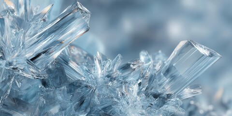 Abstract Crystalline Ice Structures 3D Rendered Beauty