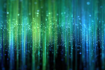 Abstract Digital Lines with Glowing Particles and Energy