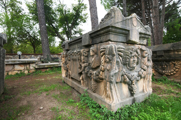 Obraz premium The Aphrodite of Aphrodisias (Afrodisias) combined aspects of a local Anatolian, archaic fertility goddess with those of the Hellenic Aphrodite, goddess of love and beauty. Geyre, Karacasu Aydin