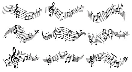 Isolated Decorative Musical Harmony Rhythm Icons