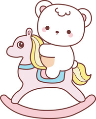 Coloring pages of Illustration of cute bear winter icon.