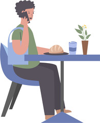 Charming clip art set featuring people at a cozy cafe — perfect for stickers, planners, invitations, or digital projects with warm lifestyle vibes.