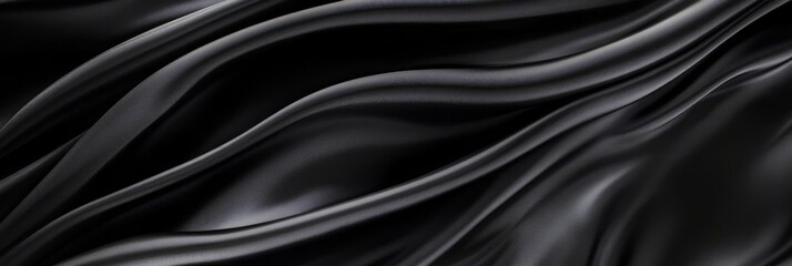 Fototapeta premium Elegant Abstract Illustration of Dark Fabric with Seamless Texture and Soft Waves for Design Use