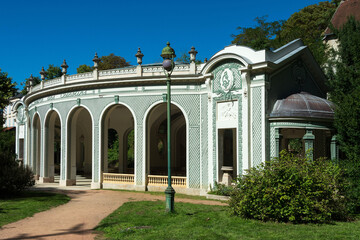 Vichy spa city. The C&eacute;lesting spring (Source of Celestins), Allier department, Auvergne Rhone Alpes, France