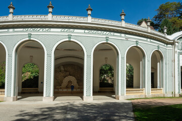 Obraz premium Vichy spa city. The Célesting spring (Source of Celestins), Allier department, Auvergne Rhone Alpes, France