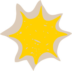 Star crayon cut out paper chalk pencil hand drawn scribble sketch design element. 