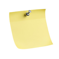 Yellow sticky note, pinned in the corner against a black background