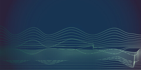 Digital data stream wave visualization