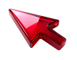 Precision Pointer: A sleek, crimson cursor symbolizes guidance, direction, and digital navigation, ready to highlight your every digital move.