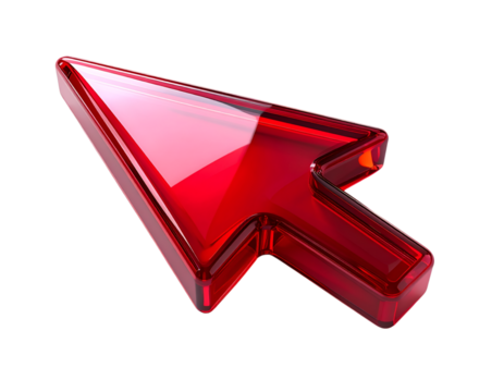Precision Pointer: A sleek, crimson cursor symbolizes guidance, direction, and digital navigation, ready to highlight your every digital move.