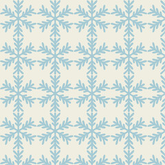 Seamless repeating snowflake pattern on white background. Festive winter and Christmas texture ideal for wrapping paper, textiles, gift tags, holiday backgrounds, greeting cards, and seasonal designs.