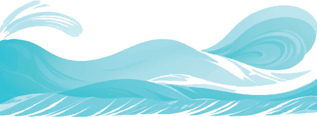 Abstract blue wave illustration vector design element perfect for backgrounds and decorative purposes