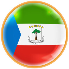 equatorial guinea flag of button