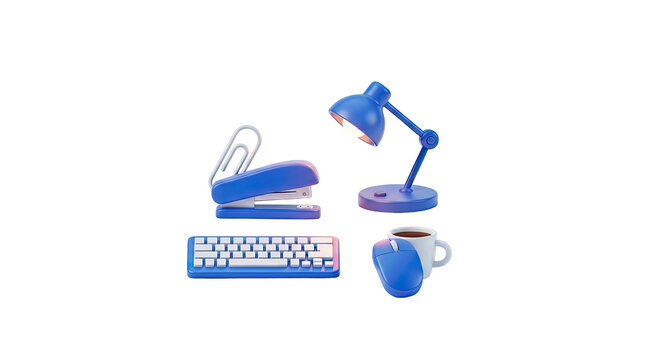 Modern office desk accessories and productivity tools for work setup