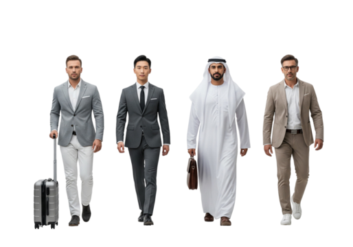 colelction full body businessman walking