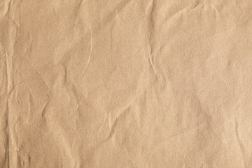 Old brown crumpled paper sheet texture