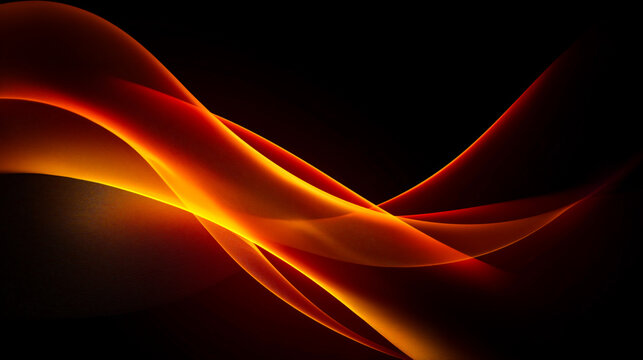 赤とオレンジの光の波・熱とエネルギーを感じる背景素材