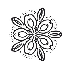 Fototapeta premium black and white flower mandala element