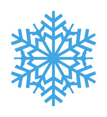 PNG Blue geometric snowflake illustration.