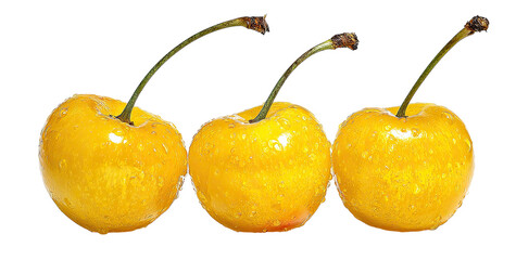 Three bright yellow cherries (1)
