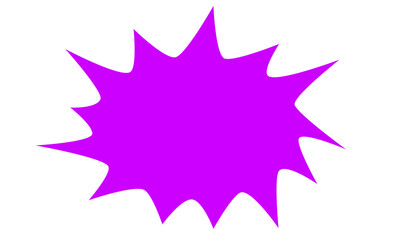 Bright magenta explosion shape for sale banners, labels, stickers, and comic-style design highlights