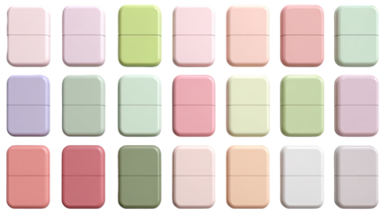 Grid of pastel-toned rectangular shapes