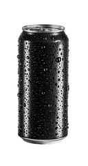 Black aluminum can, wet with condensation (1)