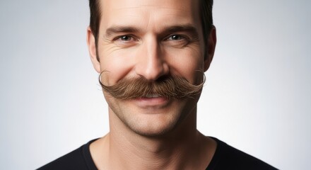 Naklejka premium Movember celebration for men's health awareness with mustache theme